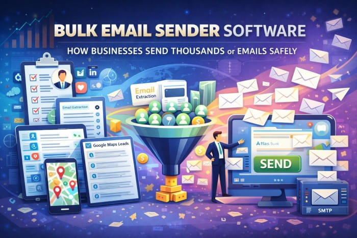 Bulk Email Sender Software How Businesses Send Thousands of Emails Safely